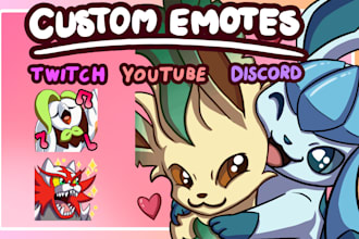 create custom pokemon emotes, for twitch, youtube, discord