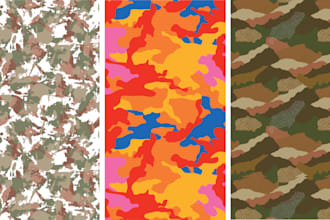 do unique seamless camouflage  pattern design