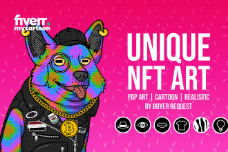 draw custom avatar cartoon illustration for nft art