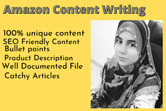 do amazon content writing and product listing