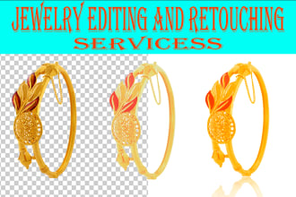 do jewelry editing, retouch, and background removal in