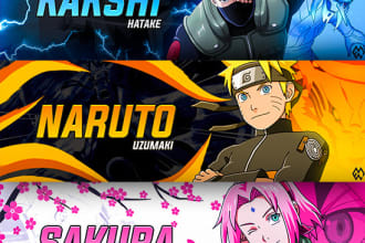 make an anime twitter header and pfp for you
