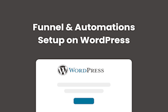 design and develop your funnel and automation on wordpress