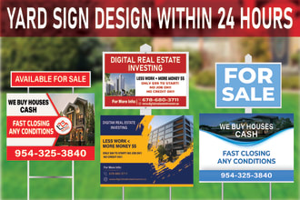 create professional yard sign, billboard, outdoor banner or lawn sign design