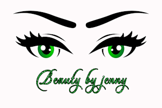 make beautiful eyelash brow, lip gloss,  and beauty logo
