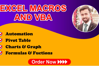 be your microsoft excel expert for excel projects, vba, vlookup, and hlookup