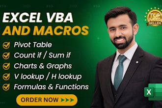 create microsoft excel spreadsheets, vba,macros, functions and formulas expert