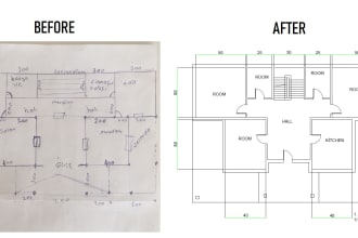 turn your sketches into plans and, present the 3d version in sketchup