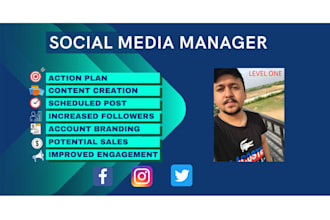 be your facebook and instagram social media handler and your marketing manager