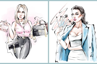 do business avatar portrait cartoon logo illustration