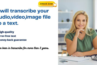 transcribe audio or do a video to text transcription