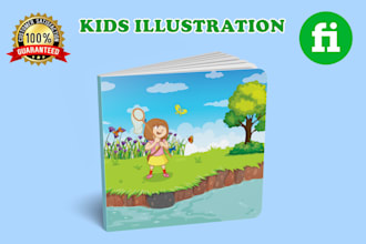 create awesome children book illustration for amazon kdp