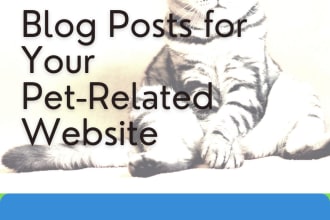 write pet content for your blog or website