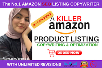 write amazon listing content ebc with SEO description and optimisation