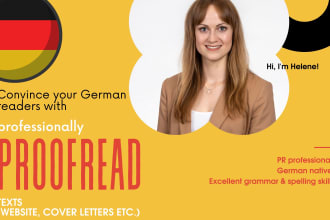 optimize german texts by proofreading and editing