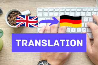 manually translate english to german as a native speaker