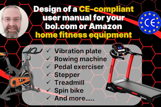 design ce compliant user manual for fitness equipment for bol amazon products