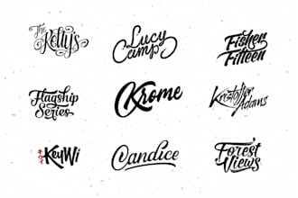 design a hand lettering signature logo