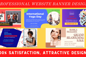 design professional and attractive website banner or header for you
