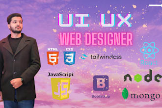 create premium and modern website UI UX design in adobe xd