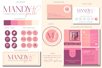 design luxury signature logo, brand identity or brand kit