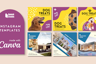 create editable canva templates for instagram post and stories