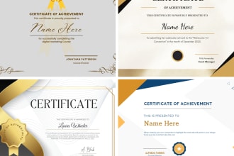 do certificate design, award, diploma certificate