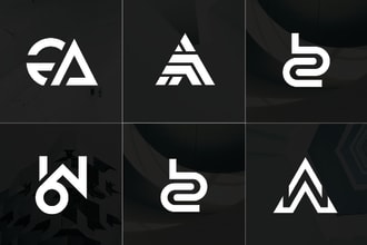 do unique ,monogram, font, apparel, lettering logo design