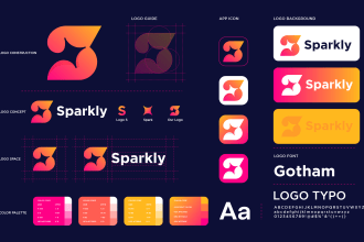 design modern logo with brand style guides and brand identity