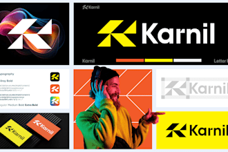 design modern logo with brand style guides and brand identity