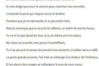 translation and write in french