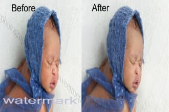 add watermark logo text or remover  background
