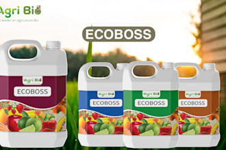 agriculture organic and pesticides products poster design