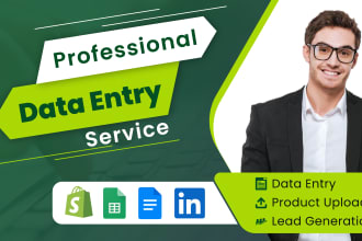 do data entry, virtual assistant and copy paste