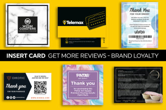 design creative amazon thank you card, product insert card amazon