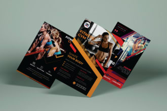 design creative sports, gym, fitness medical, food or restaurant flyer