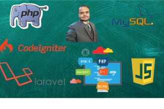 develop webapp with javascript PHP codeigniter laravel mysql