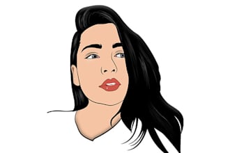 design minimal flat  vector avatar portrait from your photo