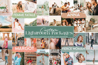 design complete lightroom preset packages for you to resell