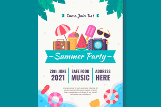 design creative party flyers, food flyers