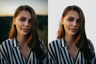 do 100 photo background remove,white, change,image resize