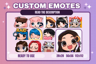create custom twitch emotes or sub badges for twitch and discord