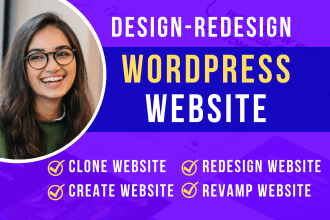 design, redesign, revamp or clone wordpress website or blog superfast