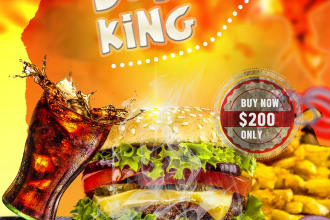 create an awesome food poster for your brand 10 dollars
