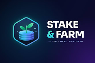 create token staking farming on your websites with custom UI