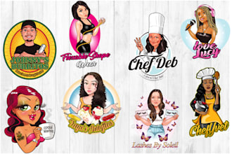 create business cartoon logo portrait design mascot