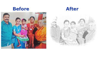 make photos into pencil sketch within 12 hours