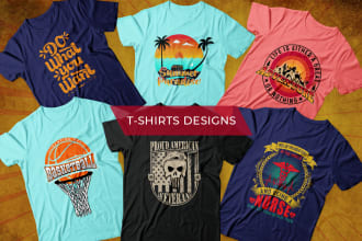 do trendy t shirt design and graphic t shirt design