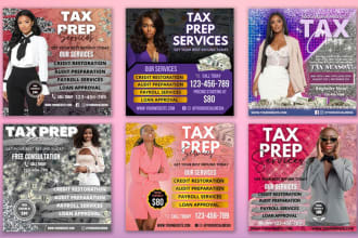 tax flyer tax prep instagram post credit repair