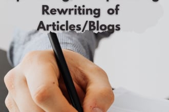 do rephrasing paraphrasing and rewrite articles and blogs